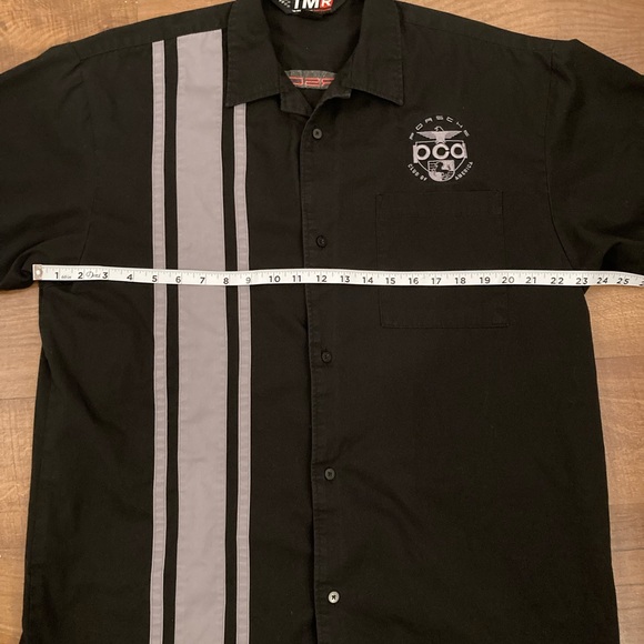 Porsche PCA Car Club of America TMR Race Wear Black Button Up Men’s L - Picture 6 of 9
